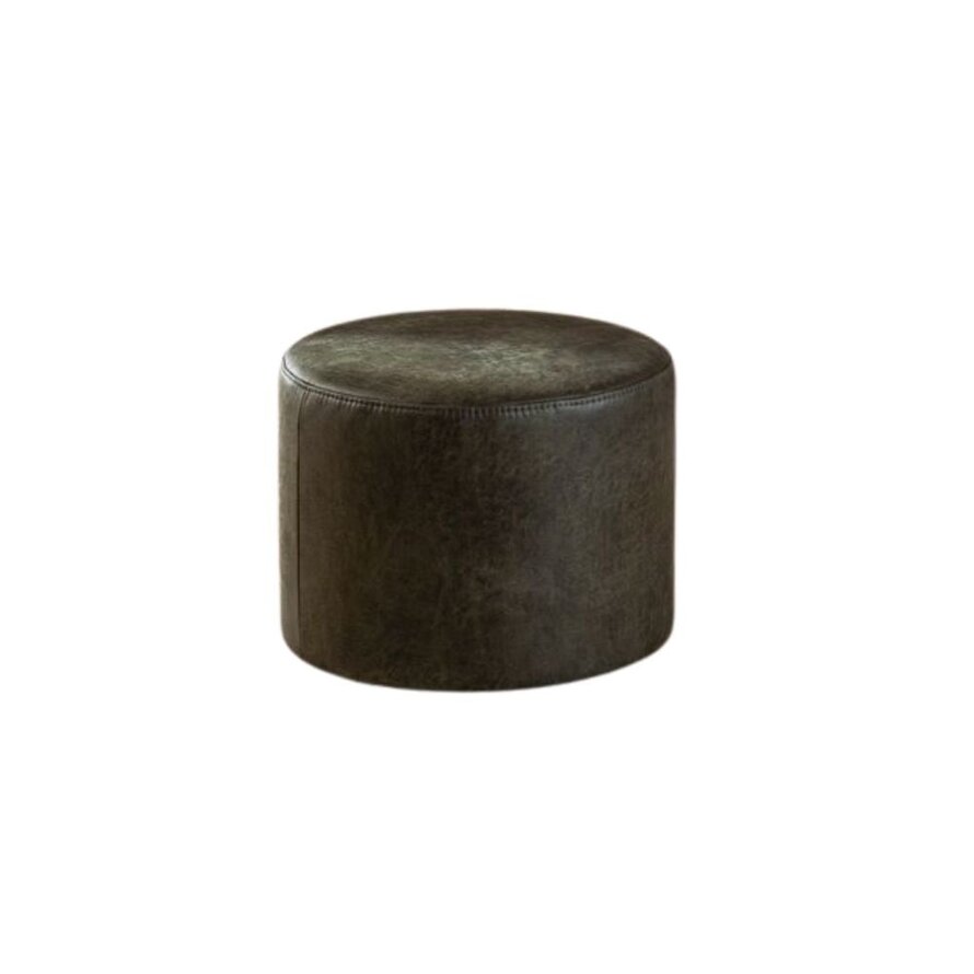 Poef/Hocker Kyla olijfgroen eco-leer