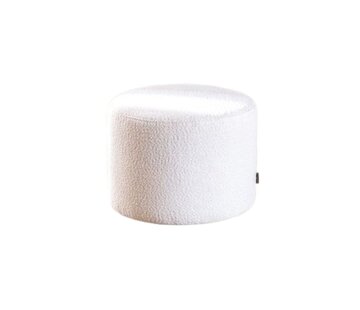 Bronx71 Poef/Hocker Nora wit bouclé