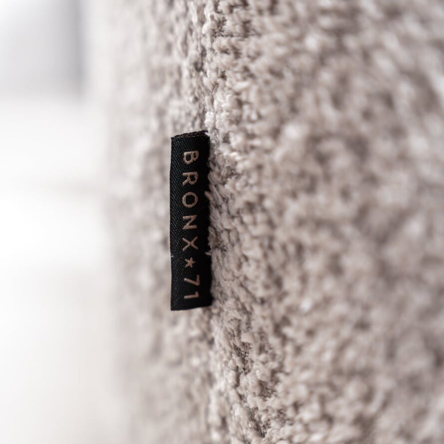 Poef/Hocker Nora taupe bouclé