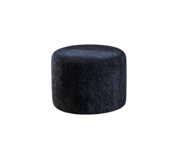 Bronx71 Poef/Hocker Nora zwart bouclé