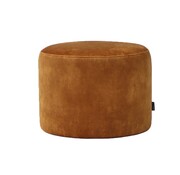 Bronx71 Poef/hocker Beau okergeel velvet