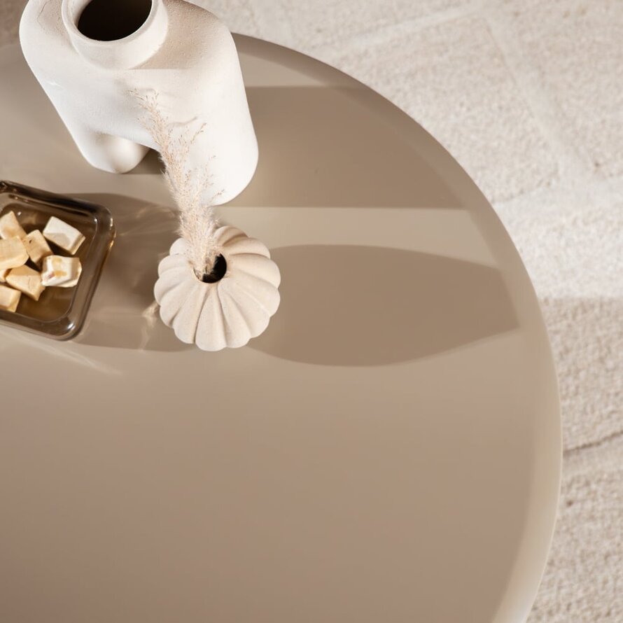 Salontafel Nova rond ø80 cm taupe