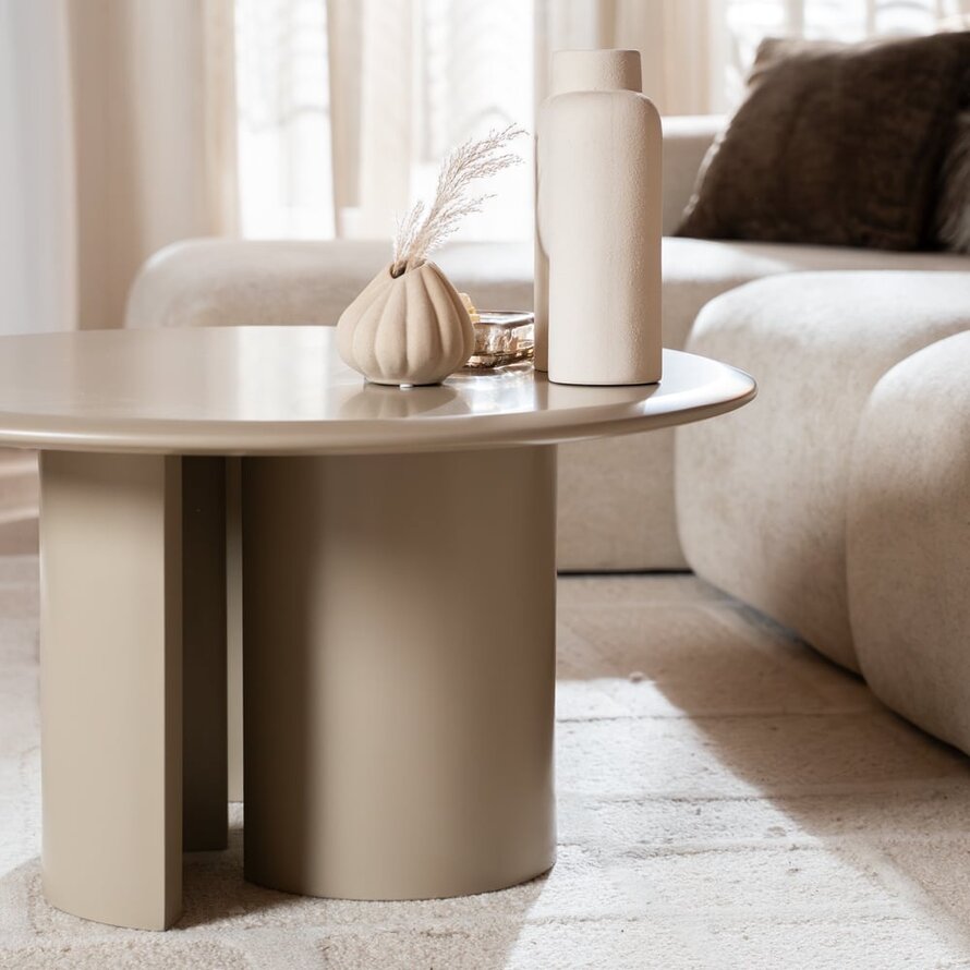 Salontafel Nova rond ø80 cm taupe