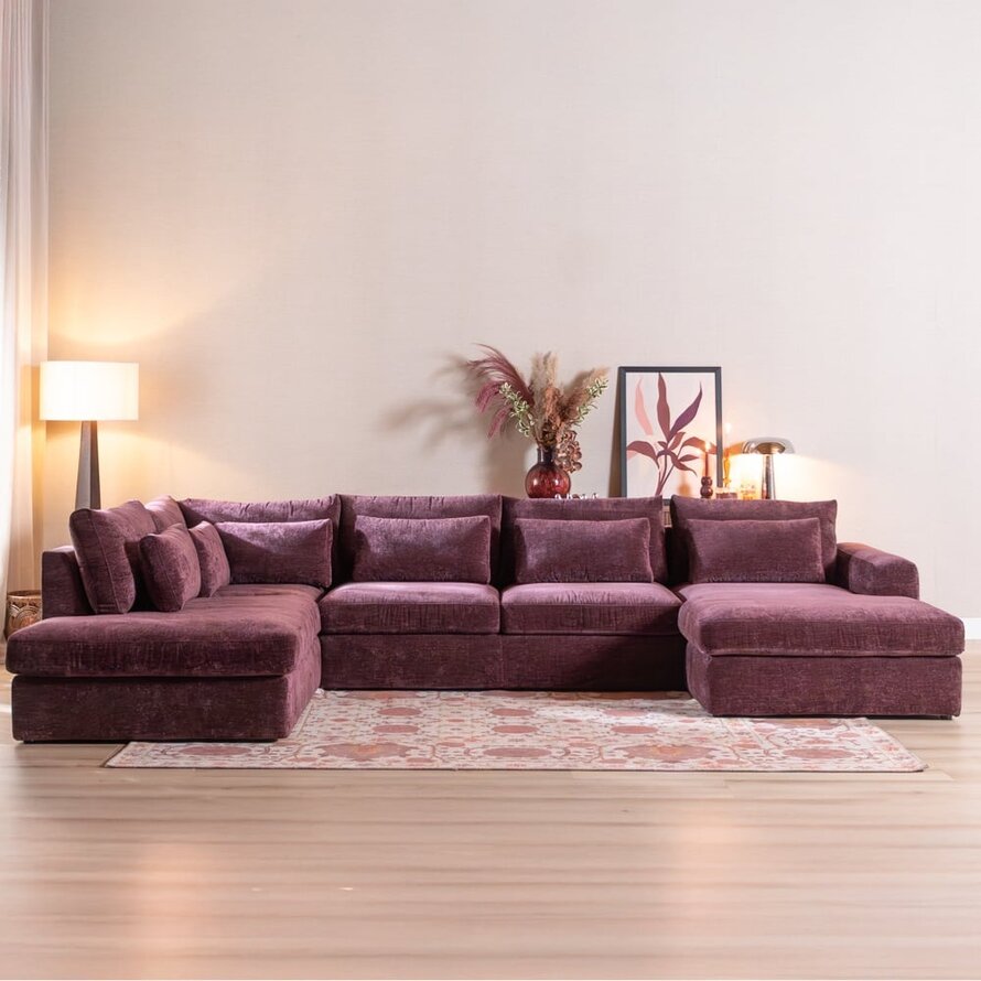 U-bank Kyle 6-zits chenille paars