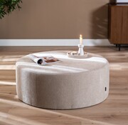 Bronx71 Poef Blair rond chenille beige ø100 cm