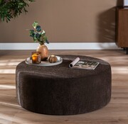 Bronx71 Poef Blair rond chenille bruin ø100 cm