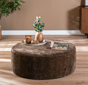 Bronx71 Poef Elle rond chenille mocha ø100 cm