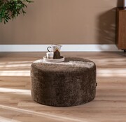 Bronx71 Poef Elle rond chenille mocha ø70 cm