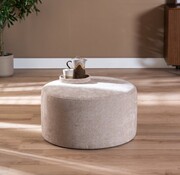 Bronx71 Poef Blair rond chenille beige ø70 cm
