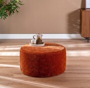 Bronx71 Poef Chloe rond chenille terracotta ø70 cm