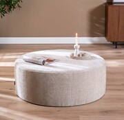 Bronx71 Poef Elle rond chenille sand ø100 cm
