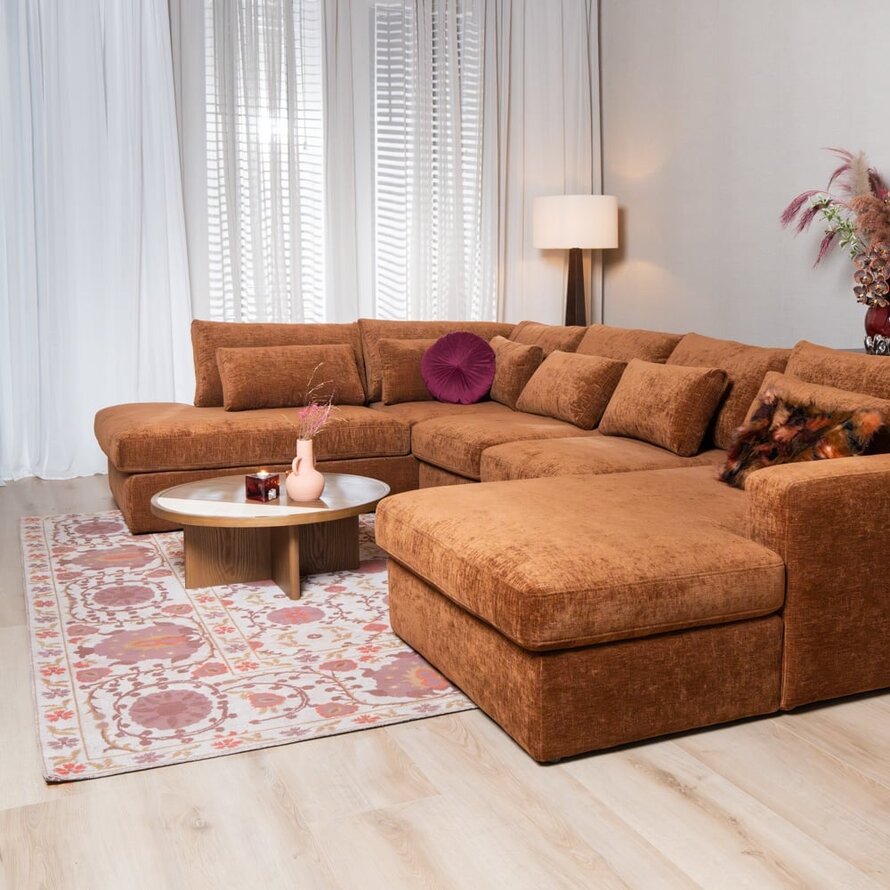 U-bank Kyle 6-zits chenille koper