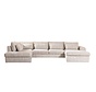 U-bank Kyle 6-zits chenille sand grey