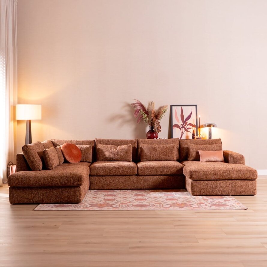U-bank Kyle 6-zits chenille rood
