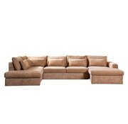 Bronx71 U-bank Kyle 6-zits chenille peach