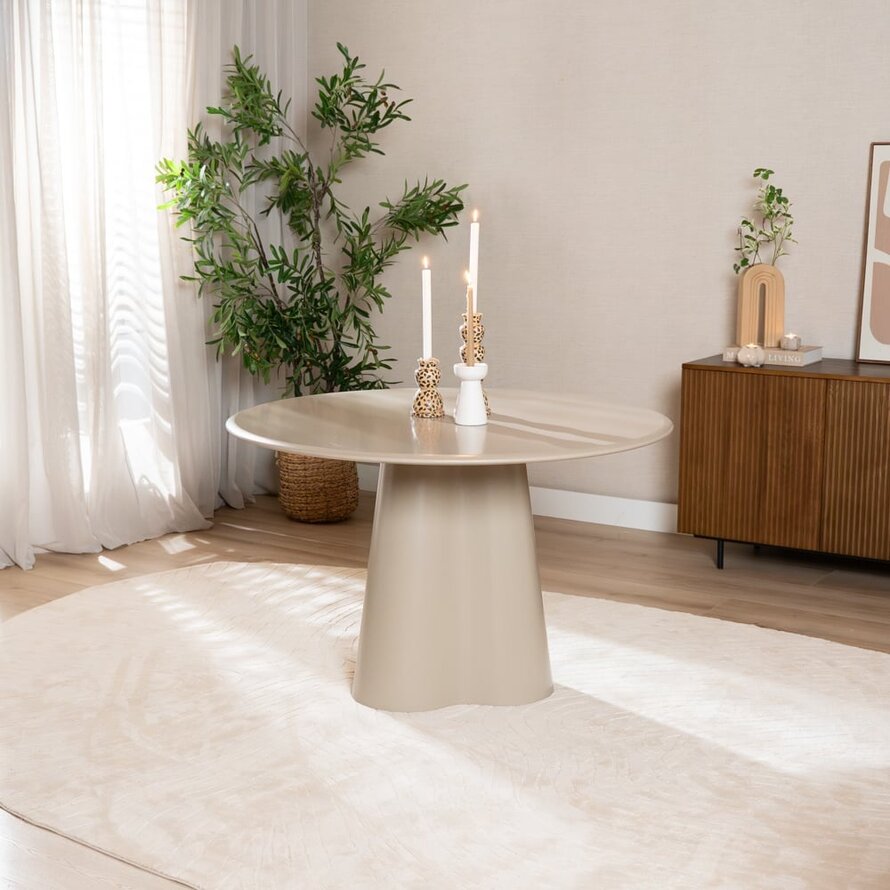 Eettafel Orion ø 120 cm taupe