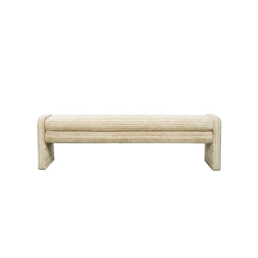 Eetkamerbank Ravi chenille beige/taupe 160 cm