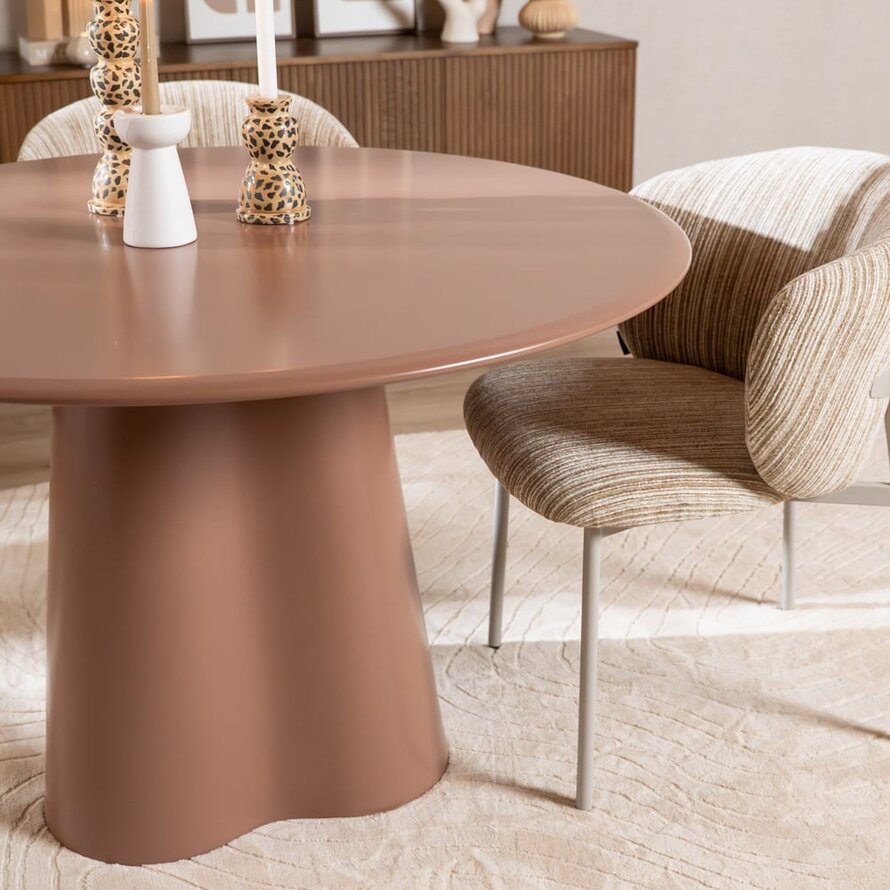 Eettafel Orion ø 120 cm mocha mousse