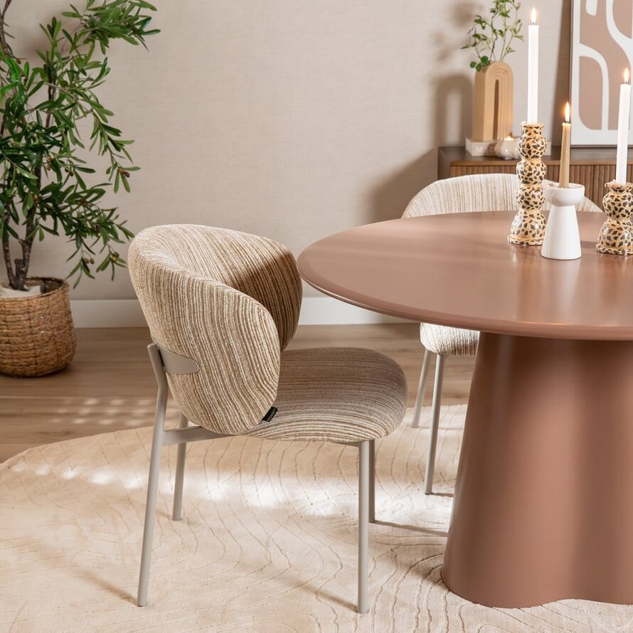 Eettafel Orion ø 120 cm mocha mousse