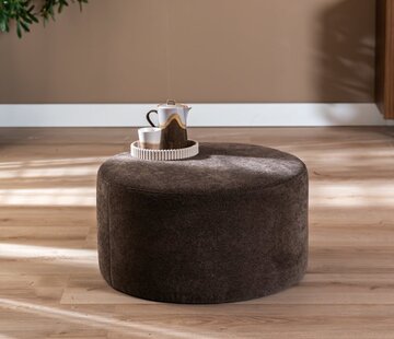Bronx71 Poef Blair rond chenille bruin ø70 cm