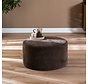 Poef Blair rond chenille bruin ø70 cm