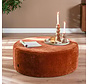 Poef Chloe rond chenille terracotta ø100 cm