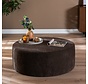Poef Blair rond chenille bruin ø100 cm