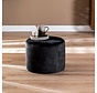 Poef/hocker Myles zwart polyester