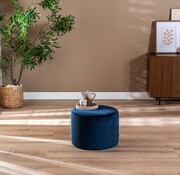 Bronx71 Poef/hocker Anna donkerblauw velvet