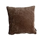 Sierkussen Day chenille chocolate brown 45 x 45