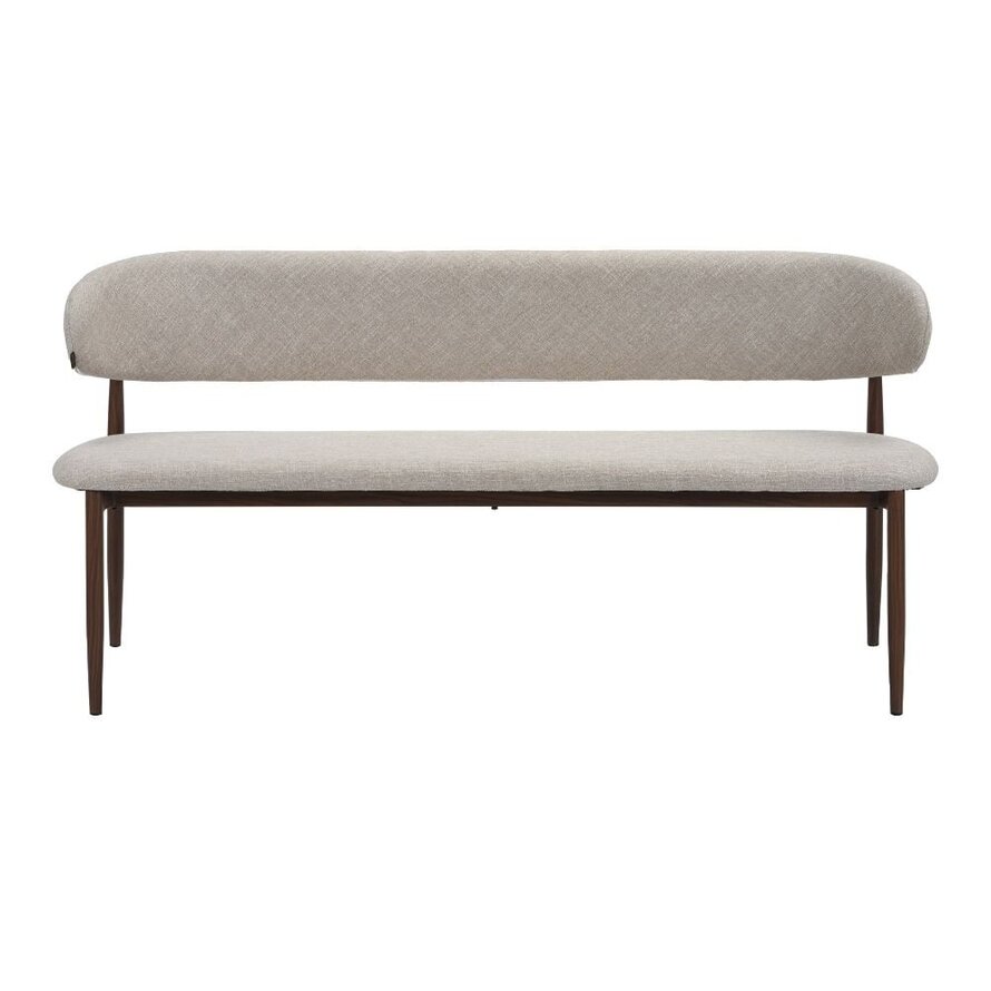 Eetkamerbank Lara linnen taupe 160 cm