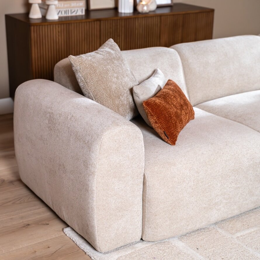 Hoekbank rechts Maine XL chenille beige