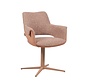 Stoel Jules draaibaar bouclé terracotta