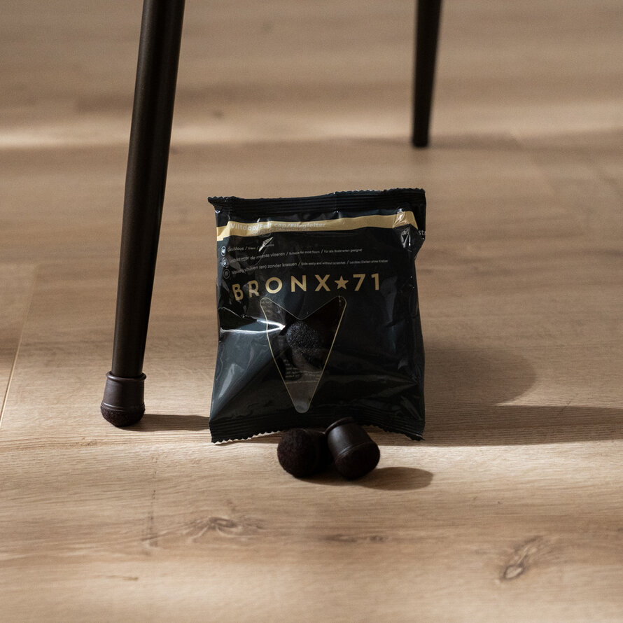 Vloerbeschermer set S (voor 4 poten) bruin Ø15 mm