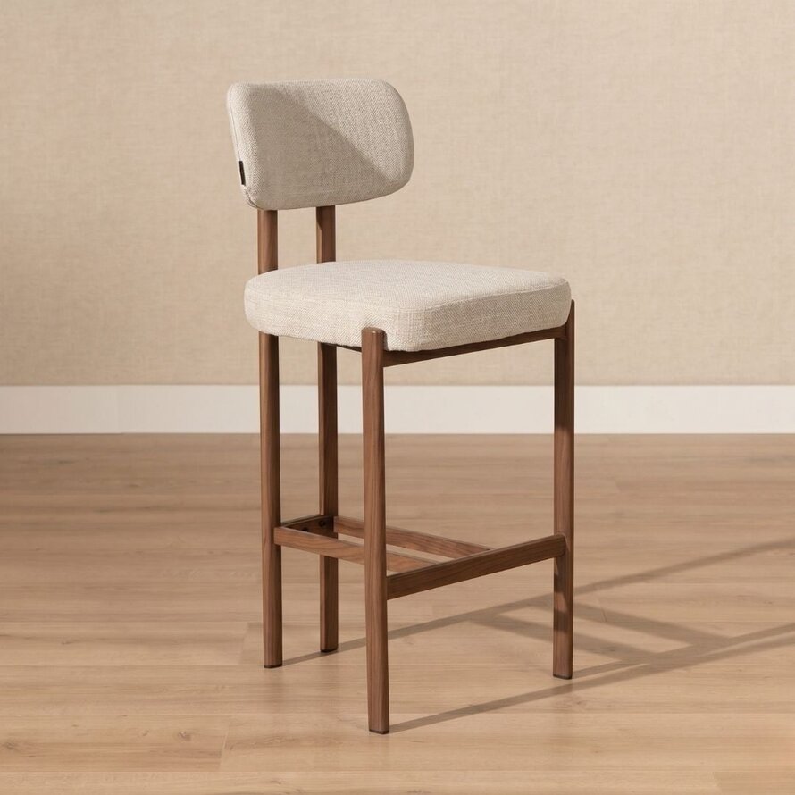Barkruk Nori linnen taupe 70 cm