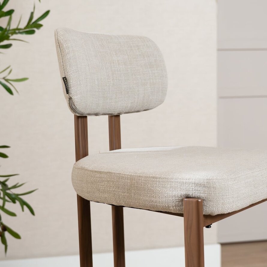 Barkruk Nori linnen taupe 70 cm