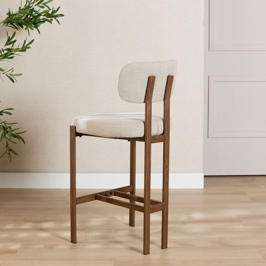 Barkruk Nori linnen taupe 70 cm