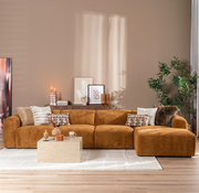 Bronx71 Hoekbank rechts Maine XL bouclé stof terracotta