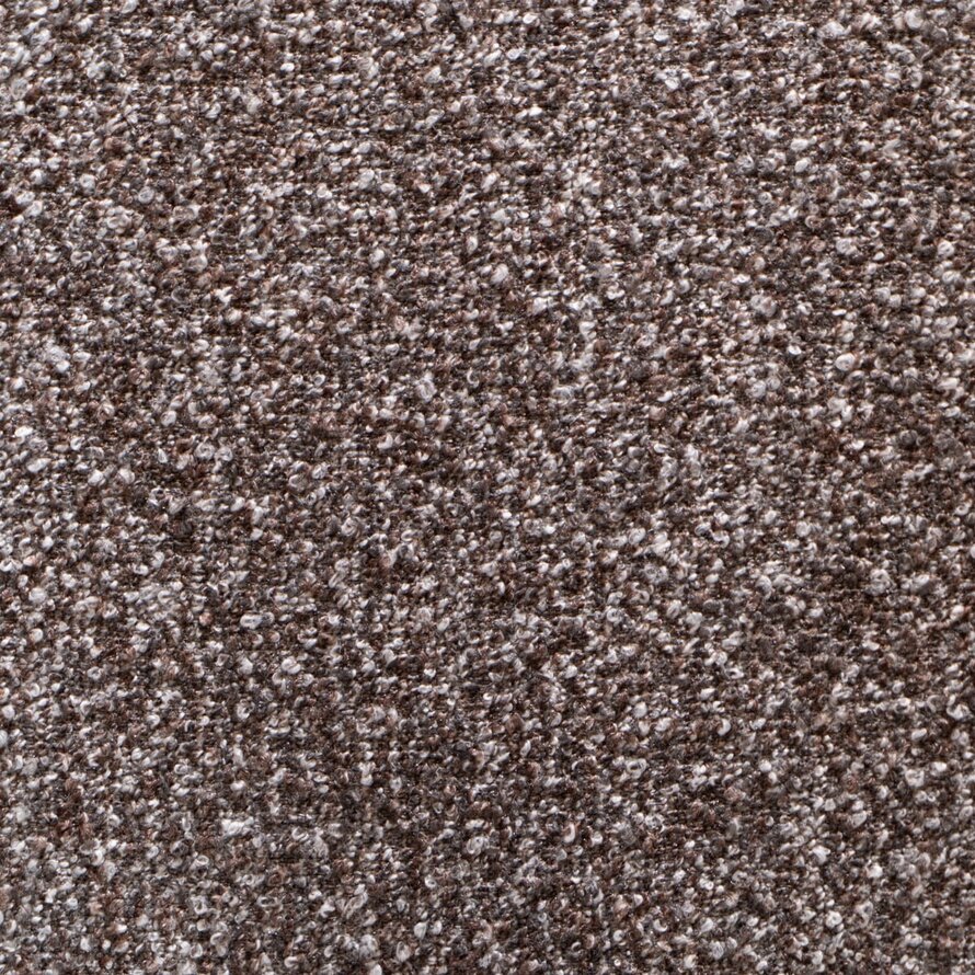 Hoekbank links Maine XL bouclé stof bruin/grijs