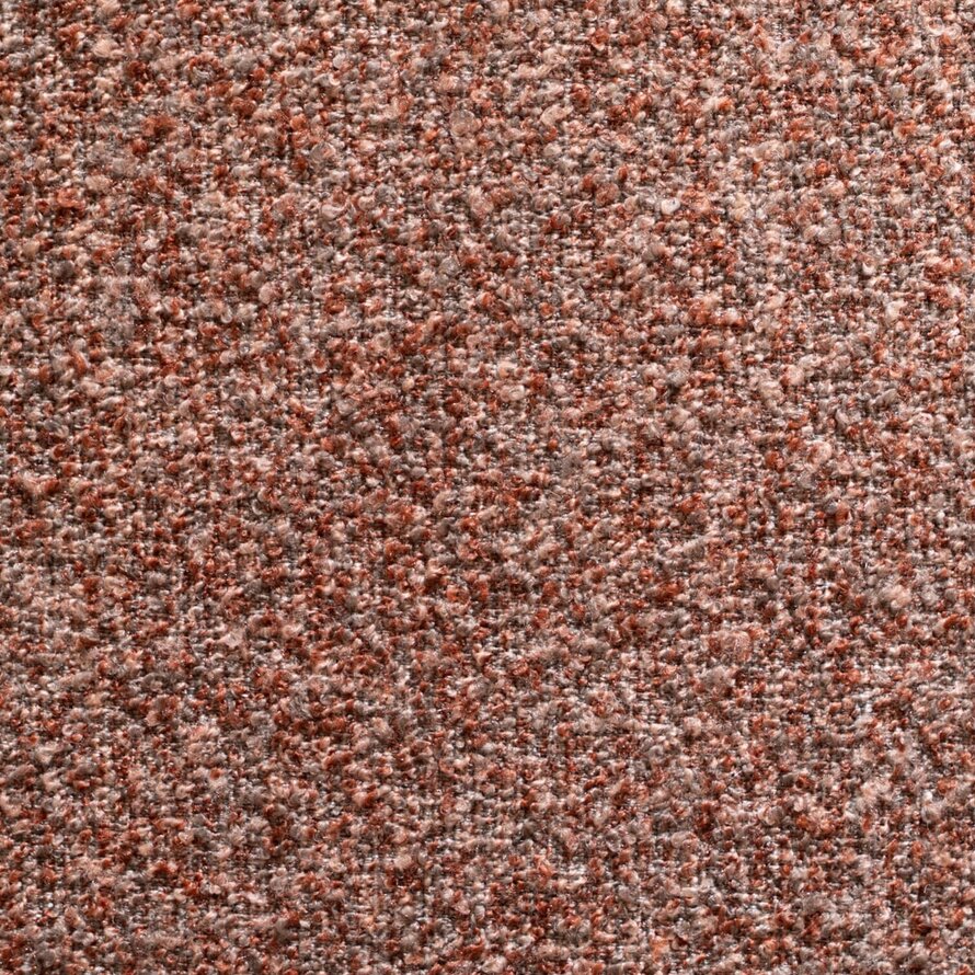 Hoekbank rechts Maine XL bouclé stof rood/roze