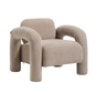Fauteuil Tess velvet beige