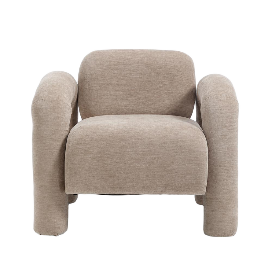 Fauteuil Tess velvet beige