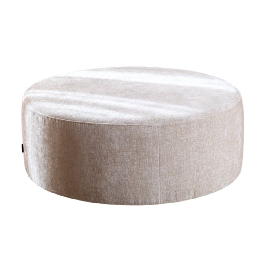 Poef Elle rond chenille sand ø100 cm