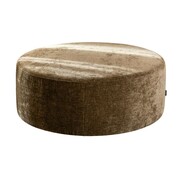 Bronx71 Poef Elle rond chenille olijf groen ø100 cm
