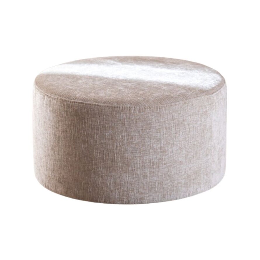 Poef Elle rond chenille sand ø70 cm