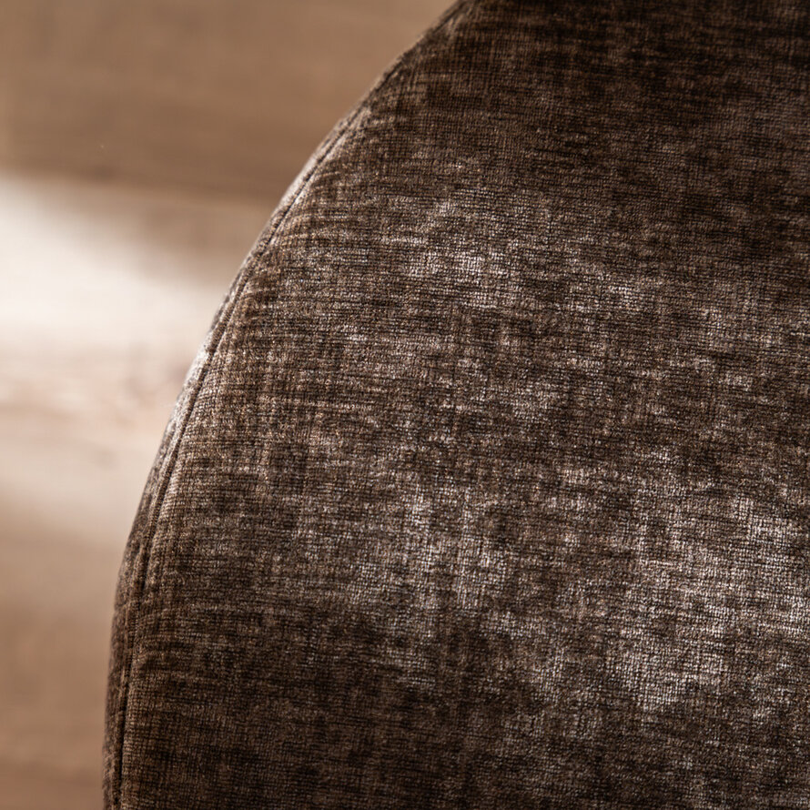 Poef Elle rond chenille mocha ø70 cm