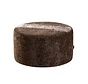 Poef Elle rond chenille mocha ø70 cm