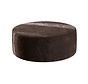 Poef Blair rond chenille bruin ø100 cm
