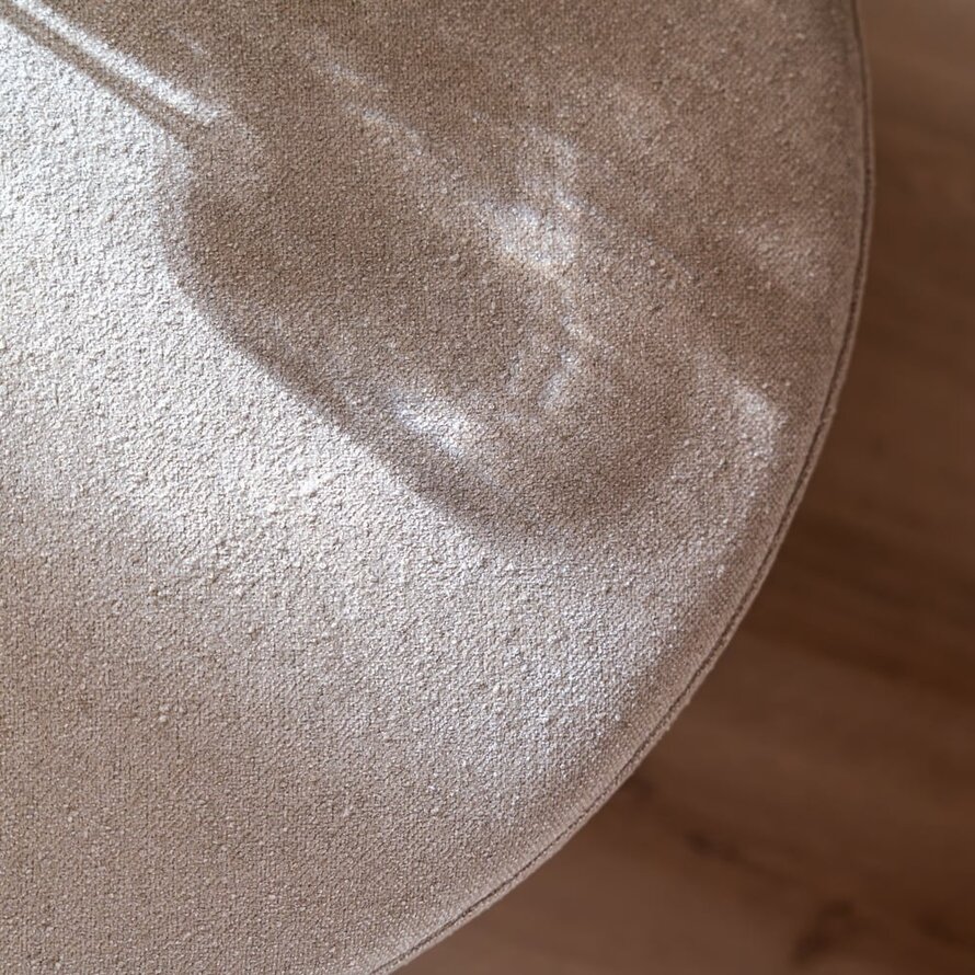 Poef Blair rond chenille beige ø70 cm