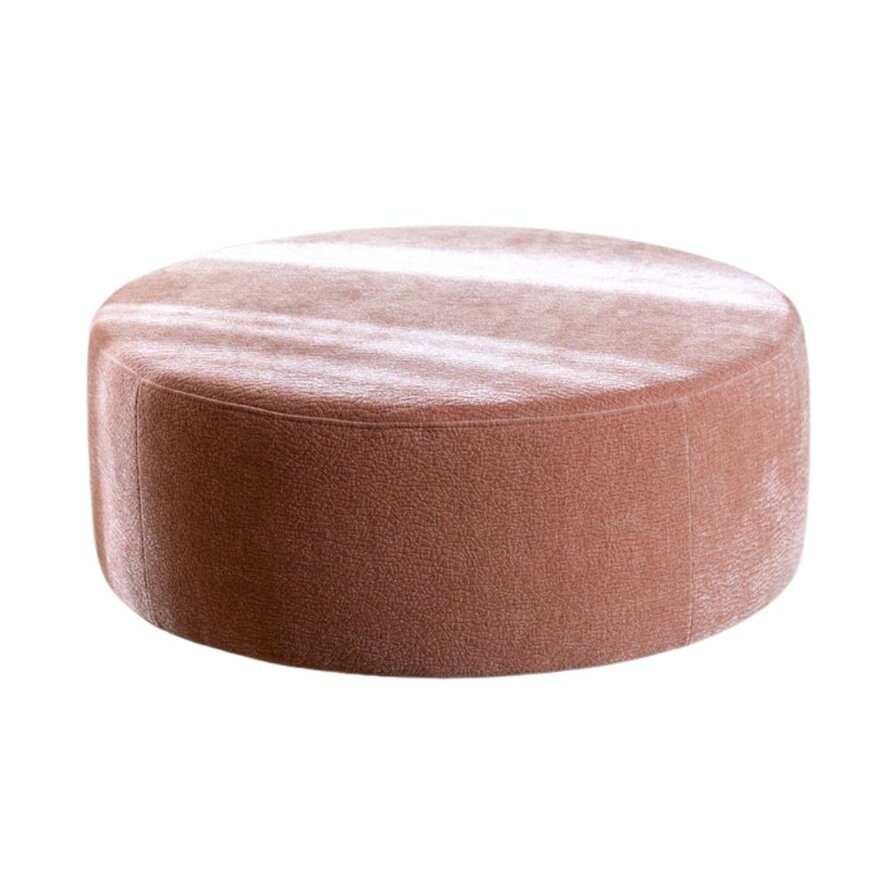 Poef Chloe rond chenille roze ø100 cm